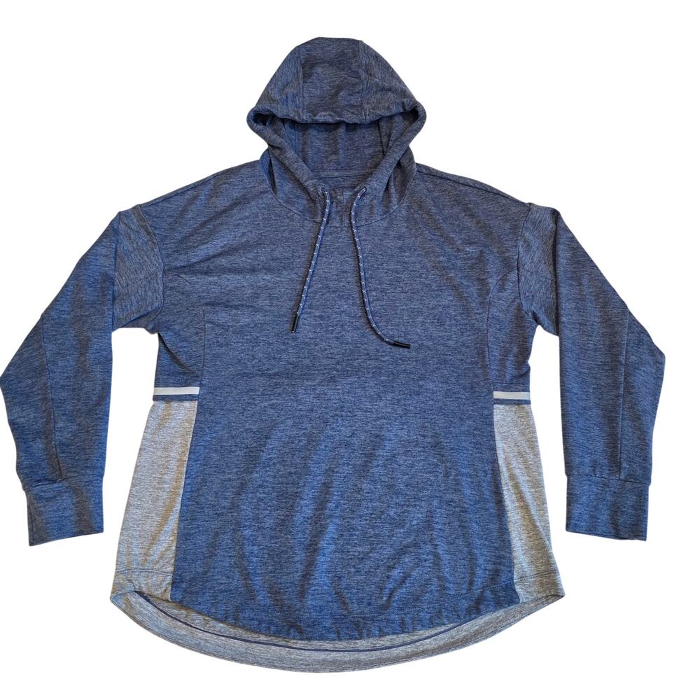 Serene Tangerine Colorblock‎ Activewear Hoodie Large Blue Grey Lightweight